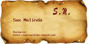Sax Melinda névjegykártya